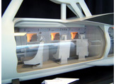 plane model fiberglass resin display engineered lit up lights